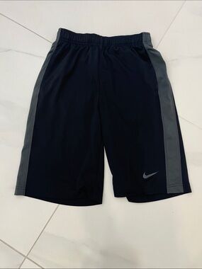 Nike Black Shorts with Gray Side Stripes